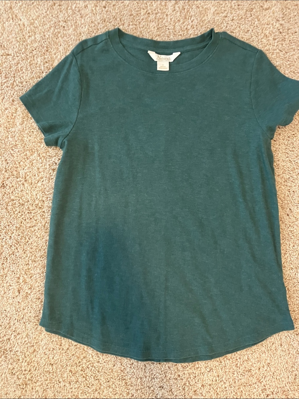 Natural Reflections Short-Sleeve Crewneck Tee — Teal Green